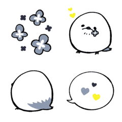 落書き風シマエナガの絵文字メイン画像