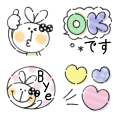 [LINE絵文字] お絵描き絵文字とうさぎちゃん2の画像