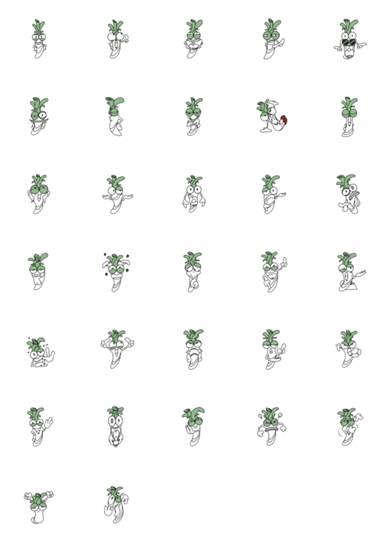 [LINE絵文字]Emotional green onion.の画像一覧