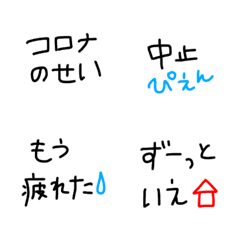 [LINE絵文字] シンプル コロナの画像