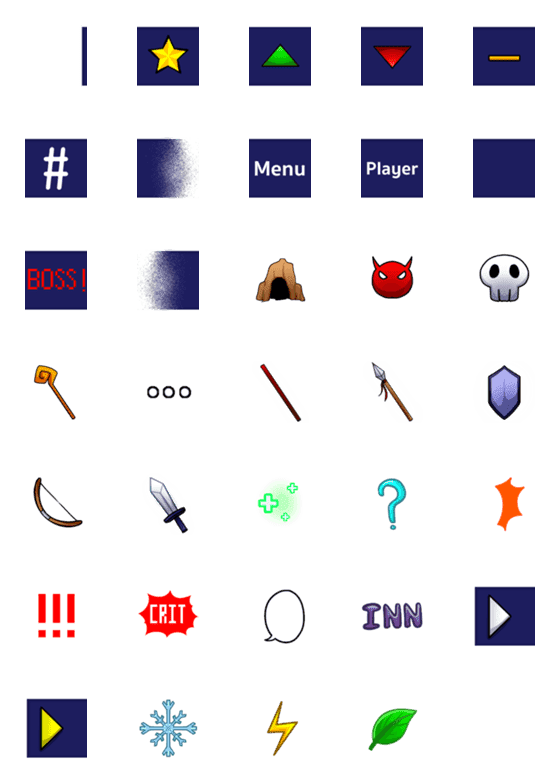 [LINE絵文字]RPG Emoji set 2の画像一覧