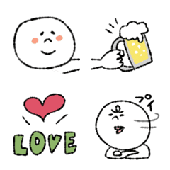 [LINE絵文字] もちのすけ 3 ♡絵文字♡ミニスタンプの画像