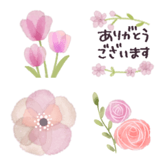 [LINE絵文字] ♡大人の女性✳︎お花の挨拶絵文字Ⅲ♡の画像