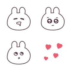 [LINE絵文字] しんぷるうさちゃんの画像