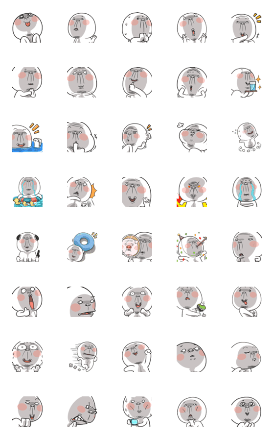 [LINE絵文字]NumNim Mashmelo Emojiの画像一覧