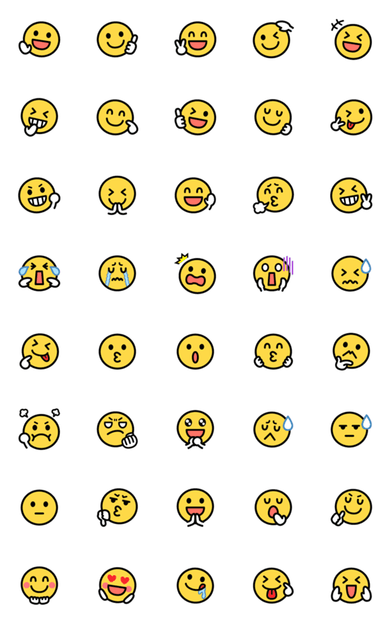 [LINE絵文字]使いやすい☆スマイルさんの画像一覧
