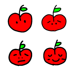 [LINE絵文字] りんごおかおの画像