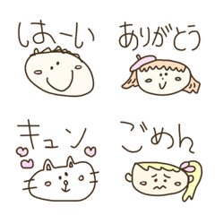 [LINE絵文字] みんなのらくがき絵文字の画像