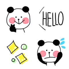 [LINE絵文字] カラフルなパンダの絵文字ですの画像