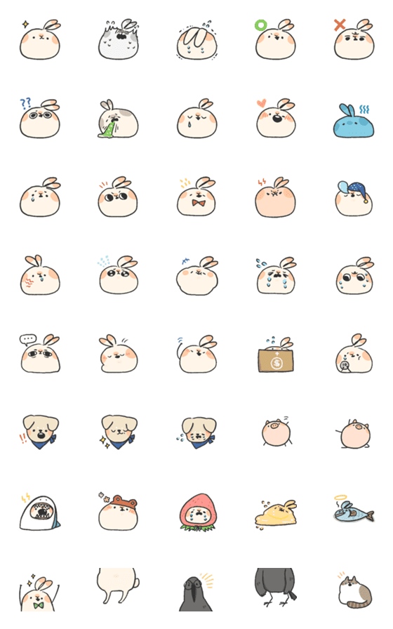 [LINE絵文字]Scrubby Emojiの画像一覧