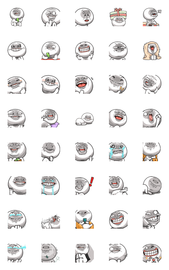 [LINE絵文字]Emoji NhaKrean 1の画像一覧