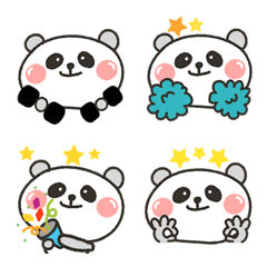 [LINE絵文字] WHITE Panda  えもじスタンプの画像