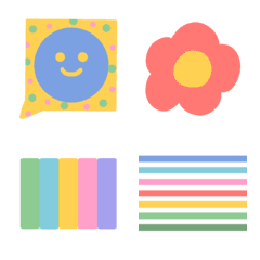 [LINE絵文字] Everyday Emojis: Bright Party Colorsの画像