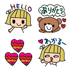 [LINE絵文字] (色んな絵文字セット196大人可愛いシンプルの画像