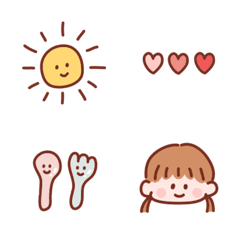 [LINE絵文字] ほんわか可愛い使える絵文字の画像