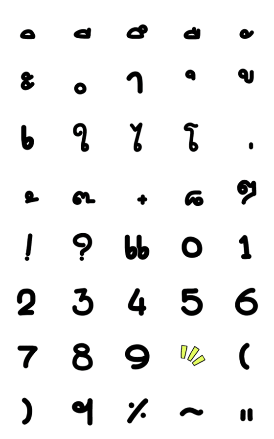 [LINE絵文字]Emoji font thai2の画像一覧
