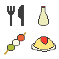 Line絵文字 食べ物 ドット絵 ピクセルアート 40種類 1円