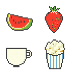 [LINE絵文字] 食べ物② ドット絵 ピクセルアートの画像