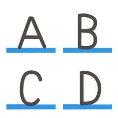 [LINE絵文字] English alphabets ！の画像