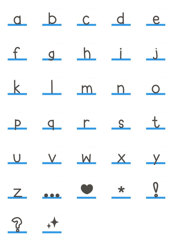 [LINE絵文字]English alphabets2 ！の画像一覧