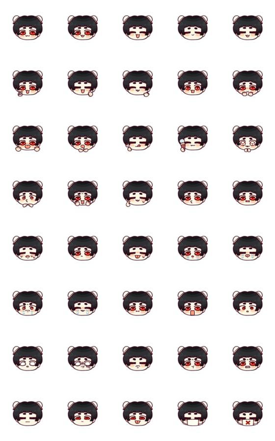 [LINE絵文字]まろ眉中華娘の画像一覧