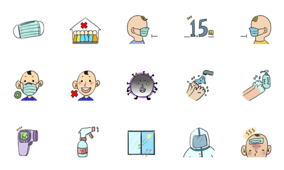 [LINE絵文字]Epidemic prevention goの画像一覧
