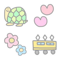 ◎やさしいカラーのえもじ◎の絵文字メイン画像