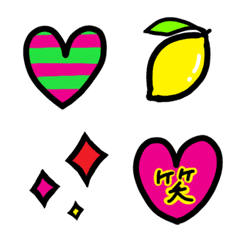 [LINE絵文字] カラフル★ポップ絵文字の画像