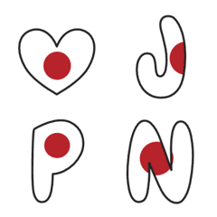 日本のスタイルの英語のアルファベットの旗