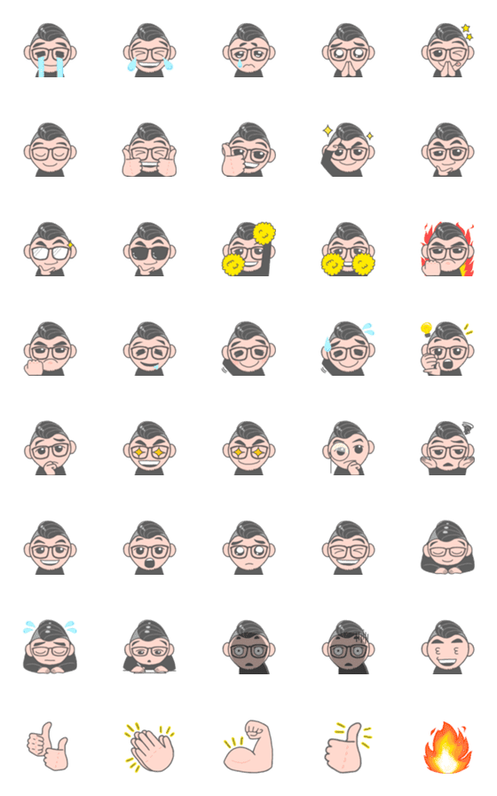 [LINE絵文字]Emojis of the courageの画像一覧