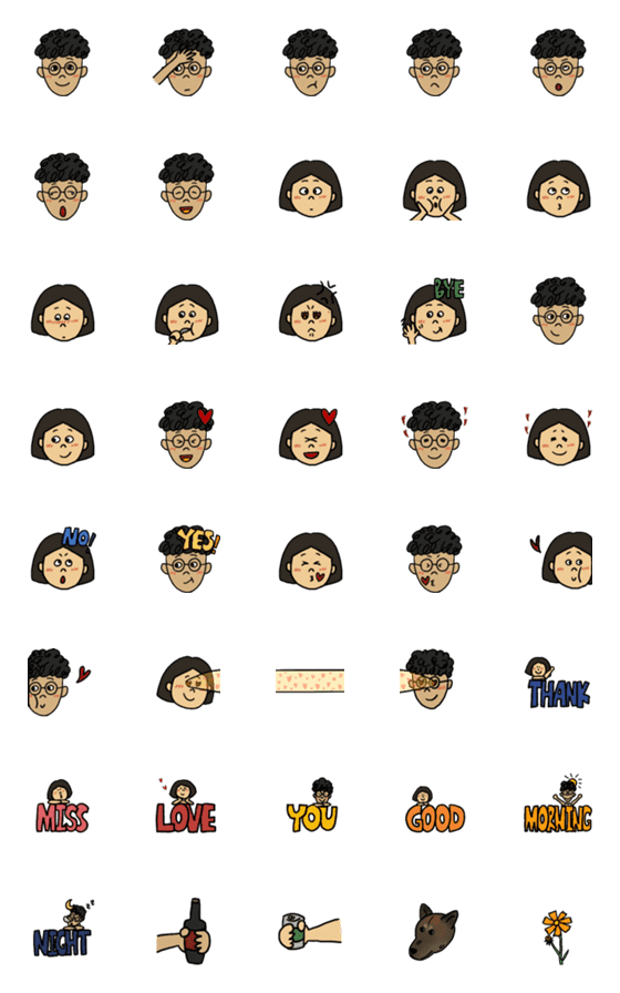 [LINE絵文字]Anna ＆ Bennyの画像一覧
