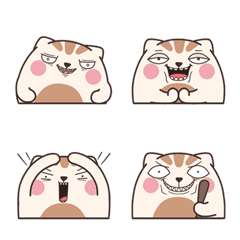 [LINE絵文字] Dango cat Expression sticker 3の画像