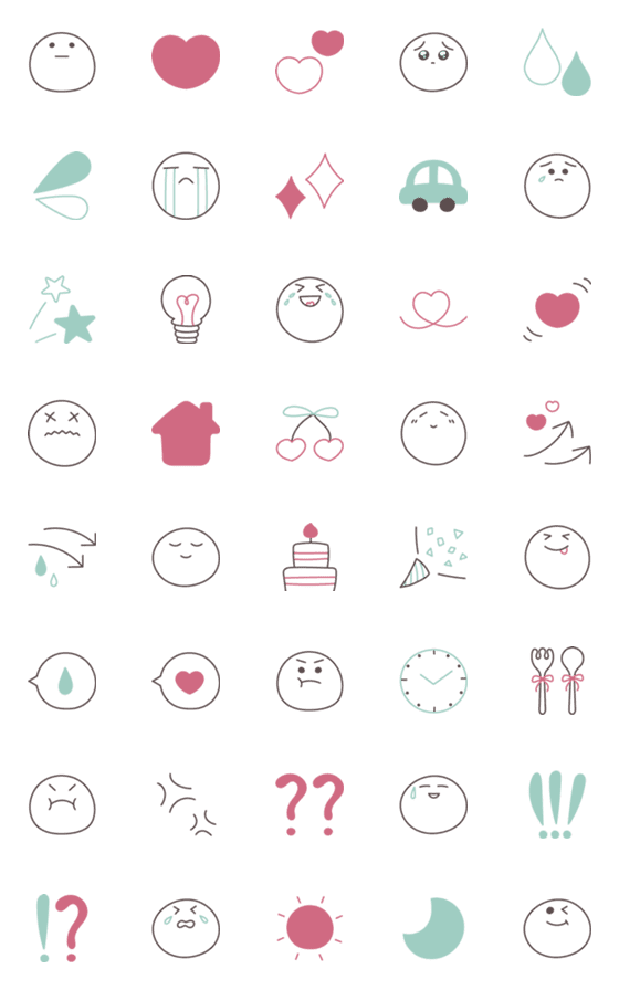 [LINE絵文字]大人シンプルでおしゃれな絵文字の画像一覧