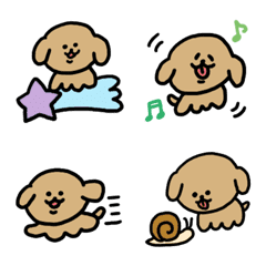 [LINE絵文字] 頭が悪い犬の絵文字の画像