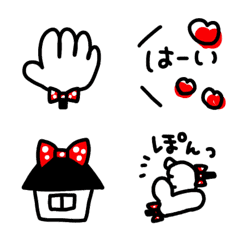 [LINE絵文字] ♡赤くてキュートなハンド♡絵文字の画像