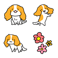 [LINE絵文字] LOVE！！キャバリア（ブレンハイム）の画像
