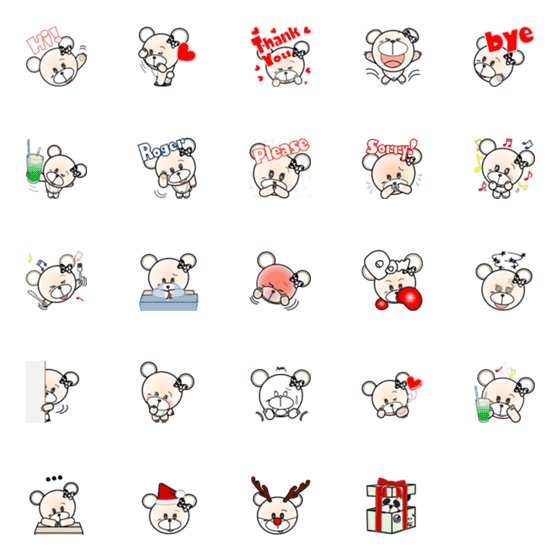 [LINE絵文字]Little Bears 02の画像一覧