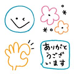 [LINE絵文字] カラフルクレヨンの画像