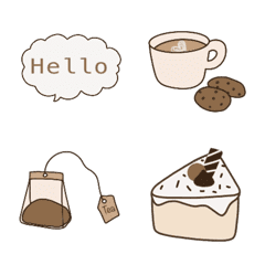 [LINE絵文字] Cake and cream emojiの画像