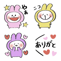 [LINE絵文字] カラフル★うさぎーぬの画像