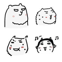 White everyday emoticonsの絵文字メイン画像
