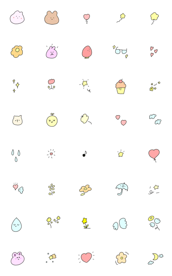 [LINE絵文字]すごく可愛い幸せ絵文字の画像一覧