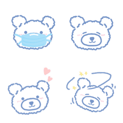 Cloudy Bear Emojiの絵文字メイン画像