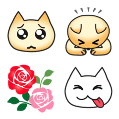 [LINE絵文字] シンプルかわいい猫絵文字2の画像