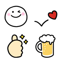 [LINE絵文字] 日常で使える毎日シンプル絵文字5の画像