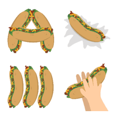 [LINE絵文字] Hot dog Alphabetの画像