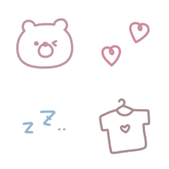 [LINE絵文字] しんぷるな線画えもじの画像