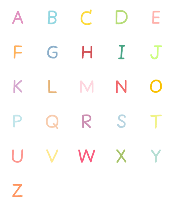 [LINE絵文字]PASTELLL！ english versionの画像一覧