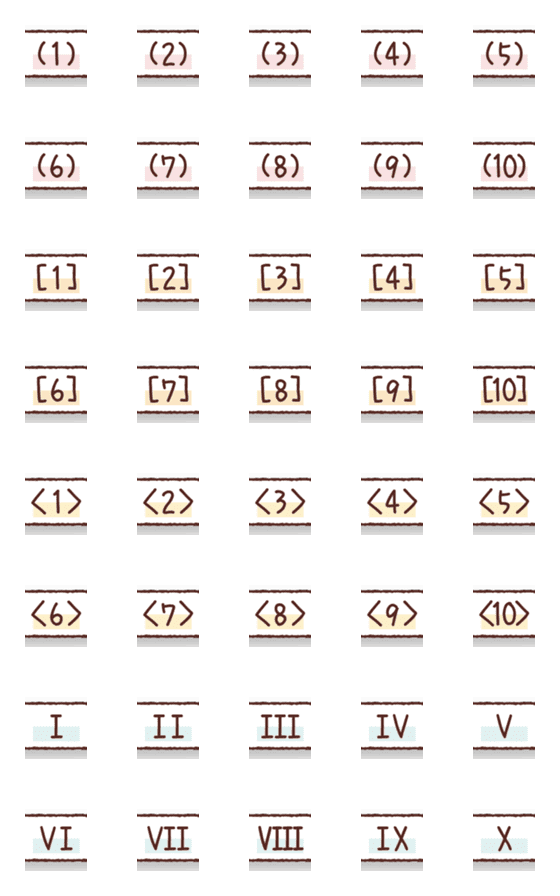 [LINE絵文字]Put labels everywhere [Digital number1]の画像一覧