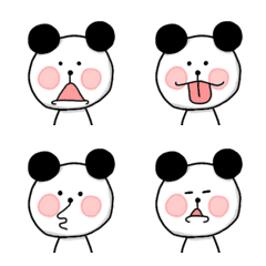 [LINE絵文字] シュールなパンダの絵文字の画像